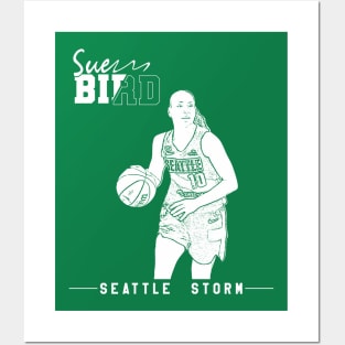 Sue bird || WNBA || White retro Posters and Art